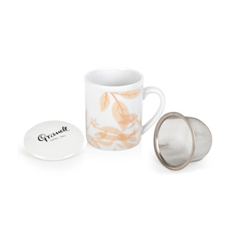 Tea Cup with Filter - Light Brown