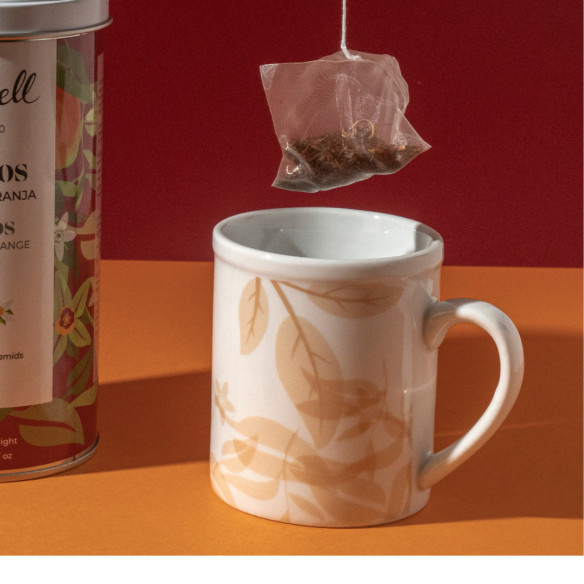 Tasse à Thé avec Filtre et Couvercle – Marron Clair