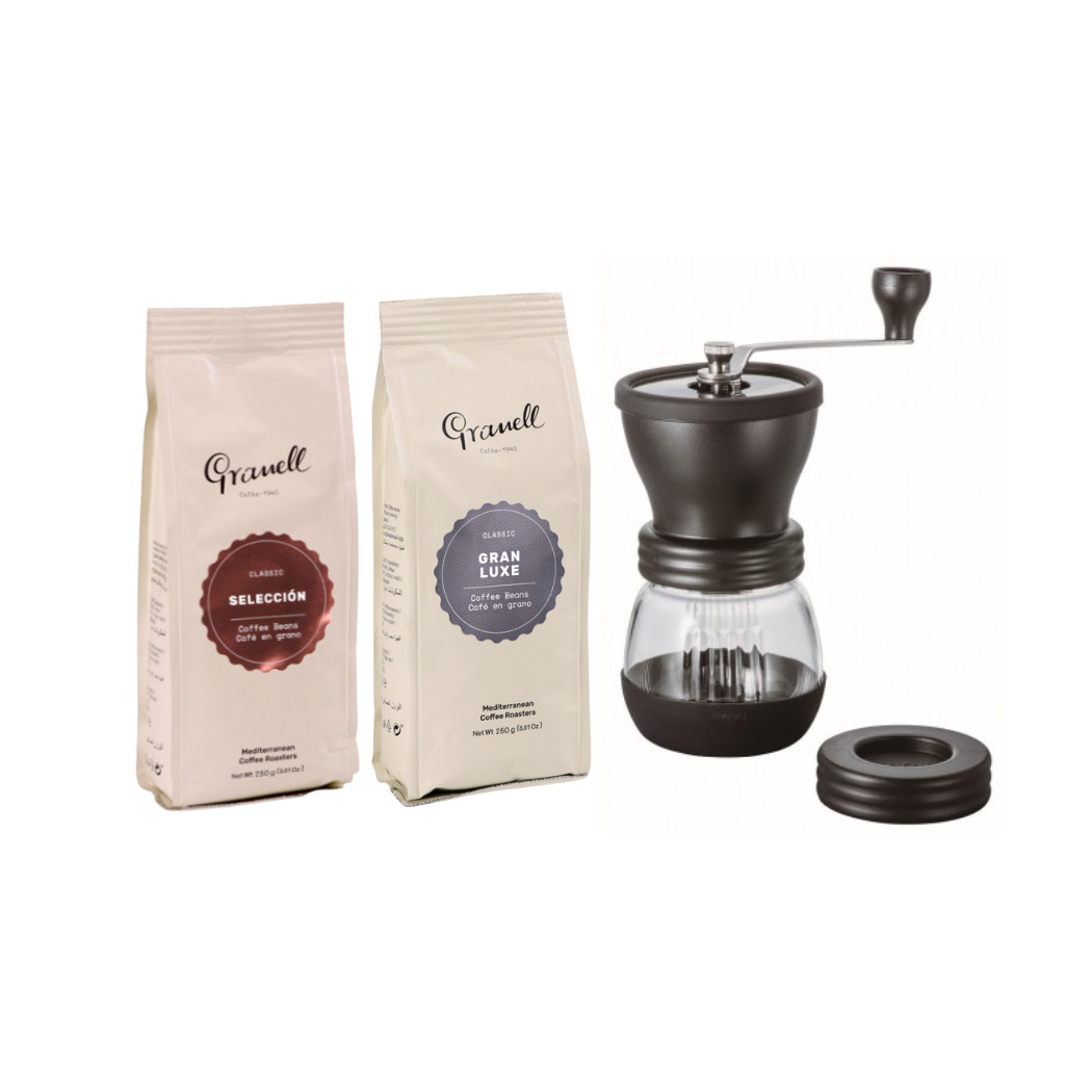 Coffee beans and Manual Grinder