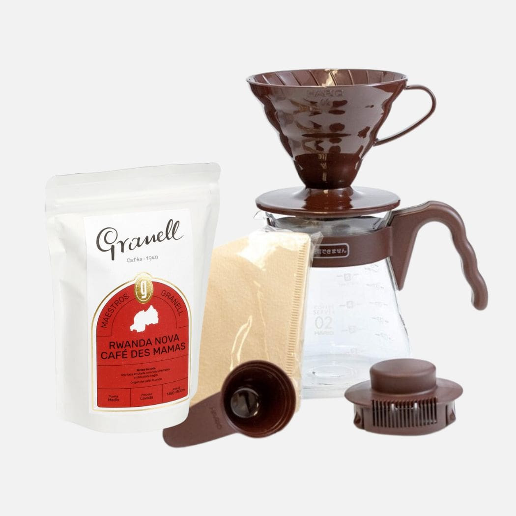 Hario V60 Coffee Maker + Gourmet Whole Bean Coffee