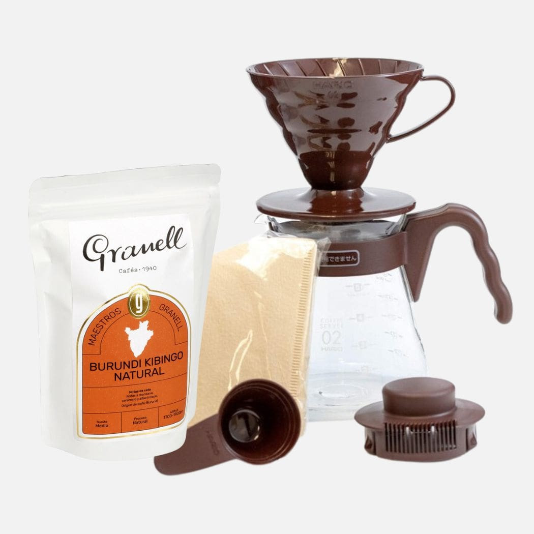 Hario V60 Coffee Maker + Gourmet Whole Bean Coffee