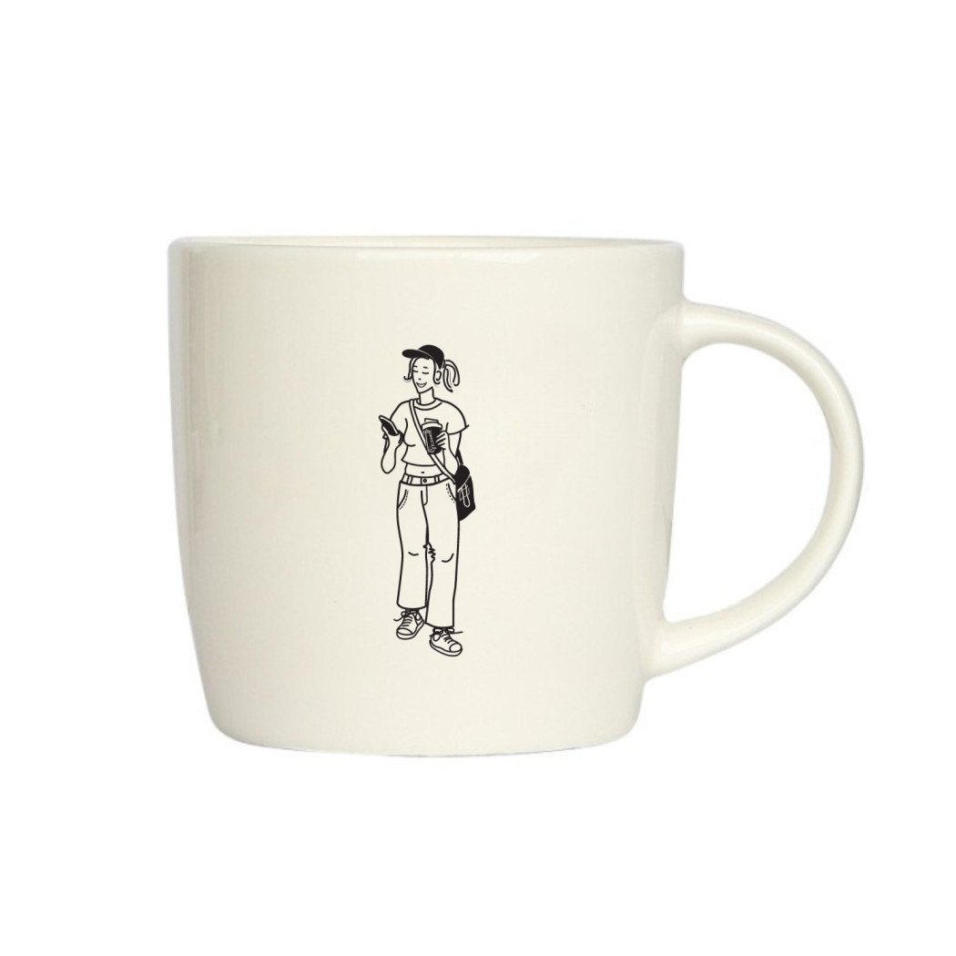 Tasse mug avec illustration femme