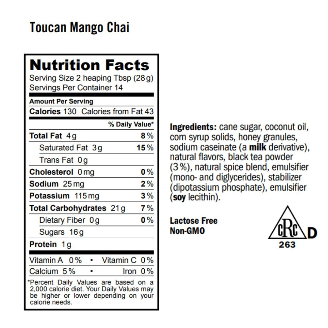 Chai Latte Toucan Mango Chai 398g