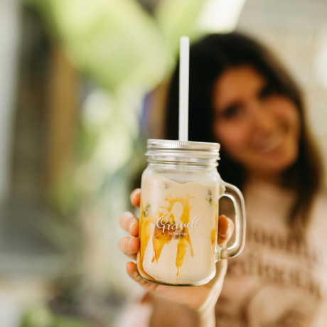 Jar with Lid and Straw 2