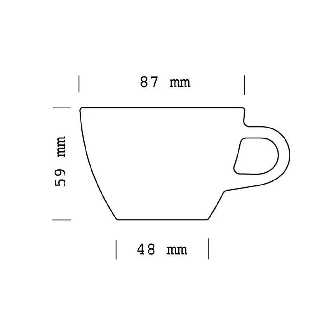 Cappuccino Cups Grey color 150 ml