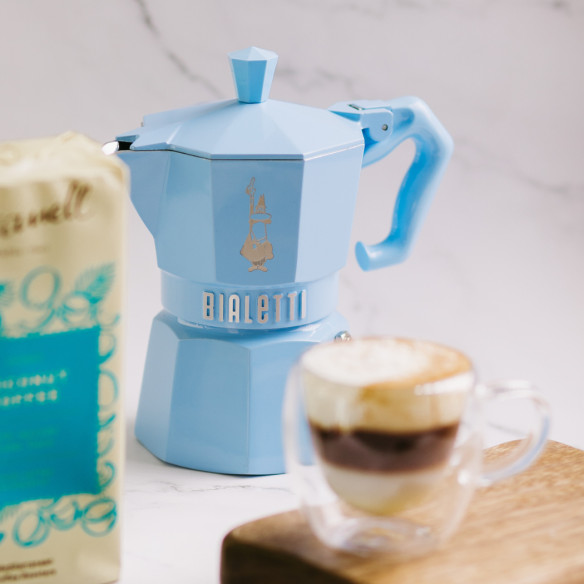 Blue Italian Bialetti Coffee Maker