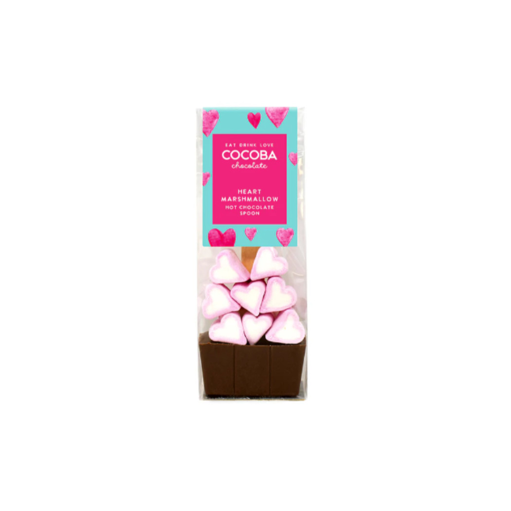 Heart-Shaped Marshmallow Chocolate Spoon