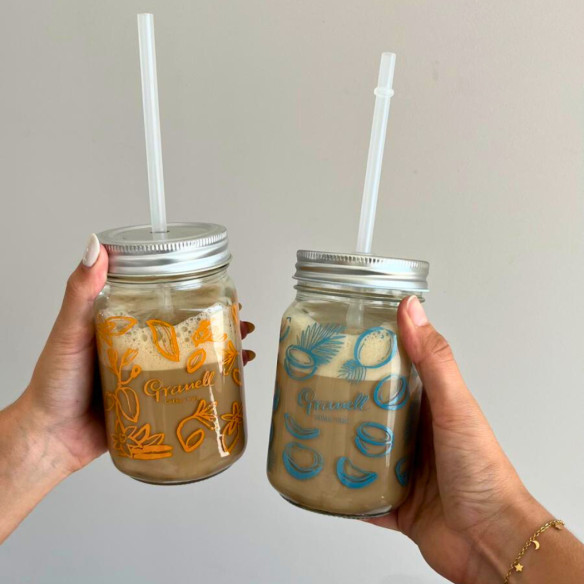 Jarra de cristal con tapa