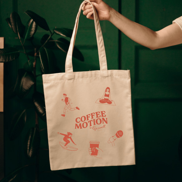 Tote Bag Coffee Motion